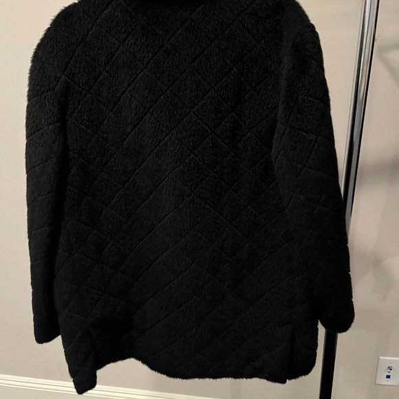 Black Quilted Agnona Jacket - Picture 3 of 7